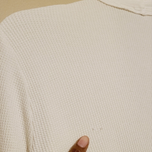 Splendid | Women's Cream Open Henley Tunic Top (Size Medium) - Picture 12 of 14